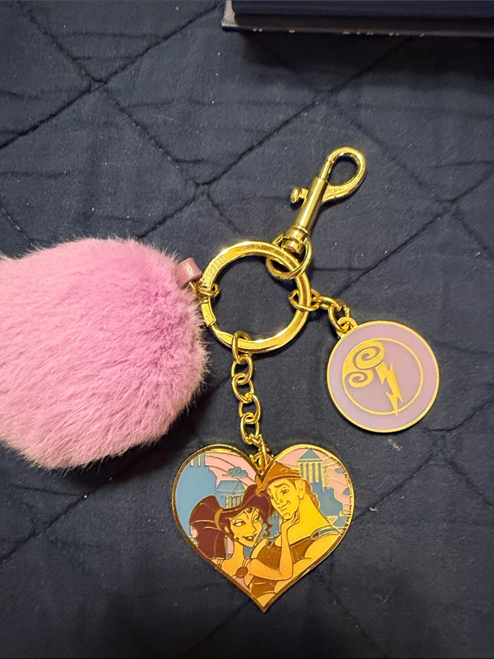 Loungefly Disney Hercules Meg & Hercules Heart Multi-Charm Keychain